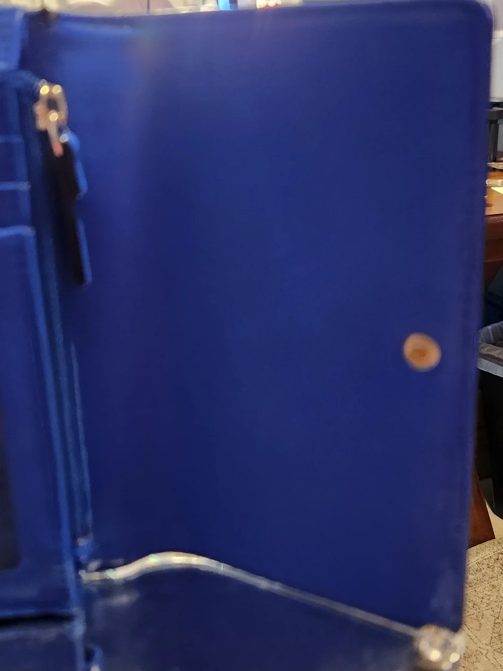 kate spade cobalt blue pebbled leather Tri-fold wallet